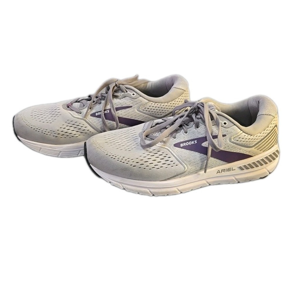 Brooks Ariel 20 Shoes Size 10 B Women's Running Athletic Walking Purple Gray‎